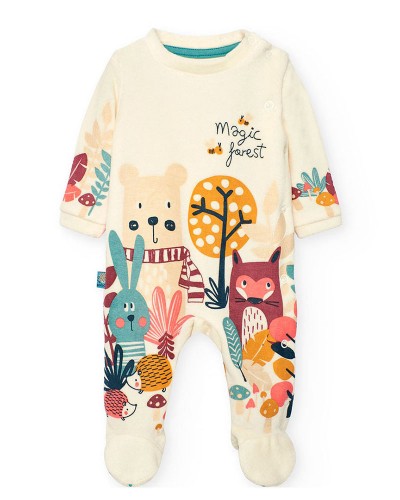 BOBOLI Velour play suit for baby -BCI - 132084