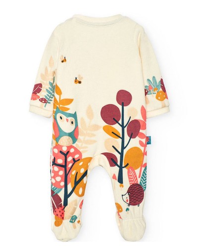 BOBOLI Velour play suit for baby -BCI - 132084