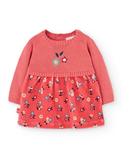 BOBOLI Knitwear combined dress for girl -BCI - 132040 BOBOLI Knitwear combined dress for girl -BCI - 132040