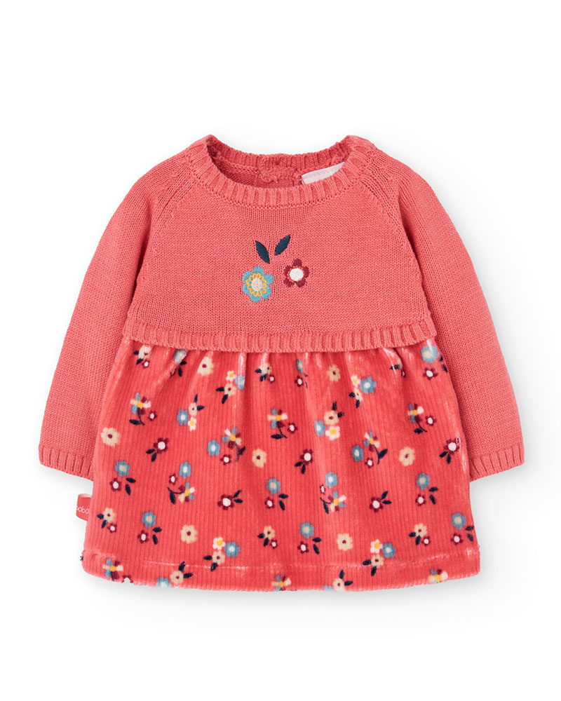 BOBOLI Knitwear combined dress for girl -BCI - 132040 BOBOLI Knitwear combined dress for girl -BCI - 132040