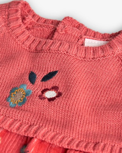 BOBOLI Knitwear combined dress for girl -BCI - 132040 BOBOLI Knitwear combined dress for girl -BCI - 132040