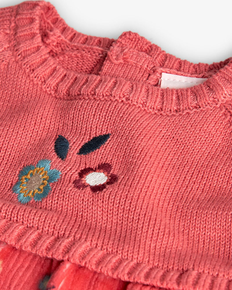 BOBOLI Knitwear combined dress for girl -BCI - 132040 BOBOLI Knitwear combined dress for girl -BCI - 132040