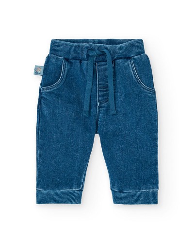 BOBOLI Denim trousers knit for baby boy -BCI - 132174 BOBOLI Denim trousers knit for baby boy -BCI - 132174