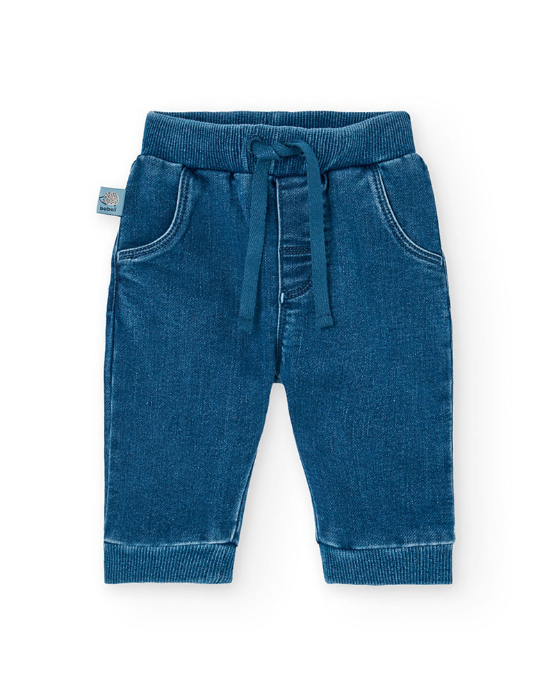 BOBOLI Denim trousers knit for baby boy -BCI - 132174 BOBOLI Denim trousers knit for baby boy -BCI - 132174