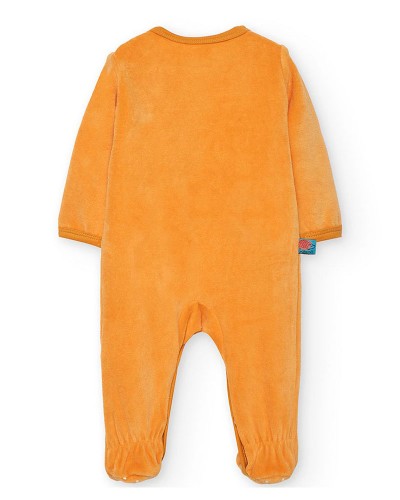 BOBOLI Velour play suit for baby girl -BCI - 132208