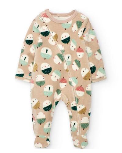 BOBOLI Velour play suit printed for baby -BCI - 142108 BOBOLI Velour play suit printed for baby -BCI - 142108