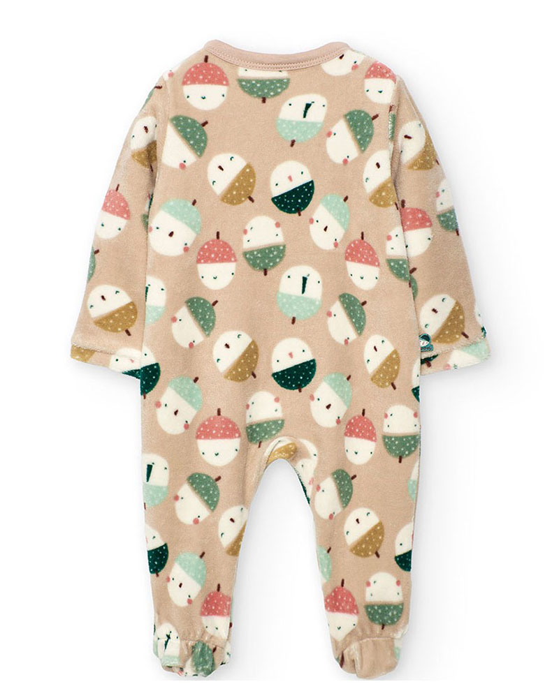 BOBOLI Velour play suit printed for baby -BCI - 142108 BOBOLI Velour play suit printed for baby -BCI - 142108