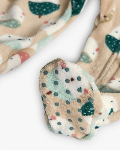 BOBOLI Velour play suit printed for baby -BCI - 142108 BOBOLI Velour play suit printed for baby -BCI - 142108