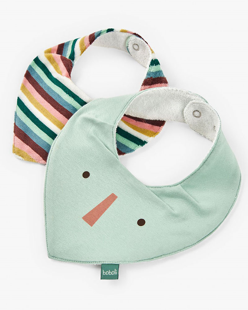 BOBOLI Pack 2 ribbed foulards for baby -BCI - 142142 BOBOLI Pack 2 ribbed foulards for baby -BCI - 142142