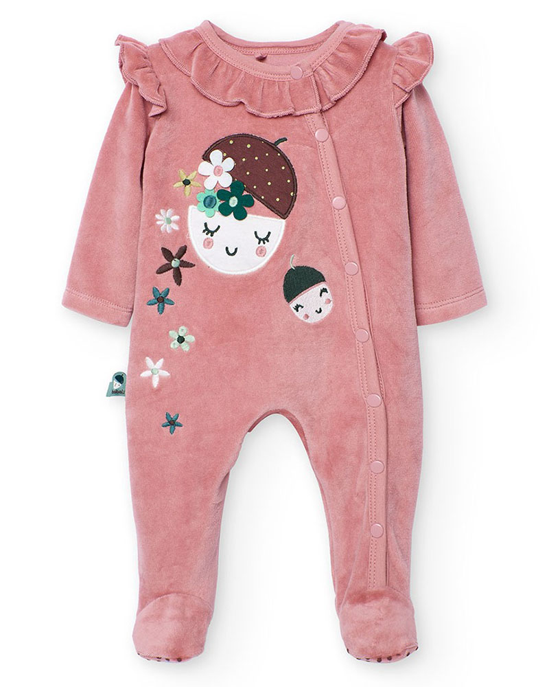 BOBOLI Velour play suit for baby girl -BCI - 142085 BOBOLI Velour play suit for baby girl -BCI - 142085