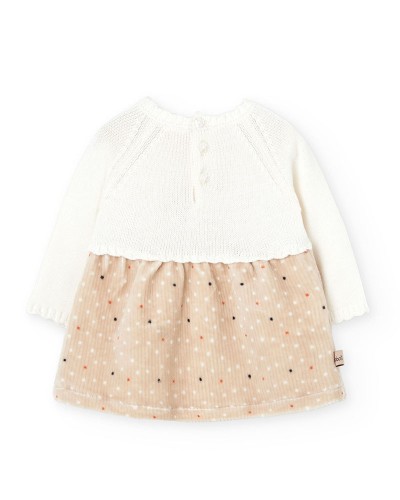 BOBOLI Knitwear combined dress for baby -BCI - 122016 BOBOLI Knitwear combined dress for baby -BCI - 122016