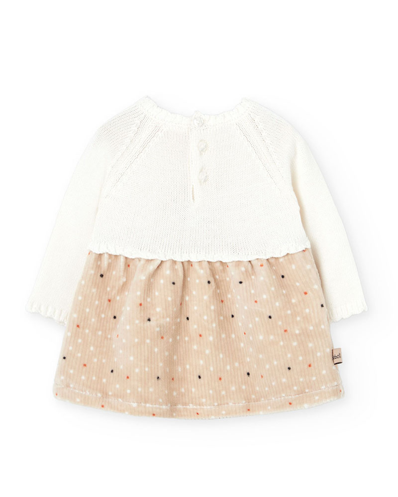 BOBOLI Knitwear combined dress for baby -BCI - 122016 BOBOLI Knitwear combined dress for baby -BCI - 122016