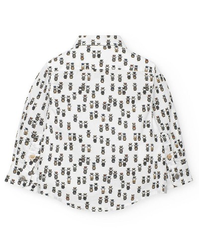BOBOLI Poplin shirt printed for baby -BCI - 712055