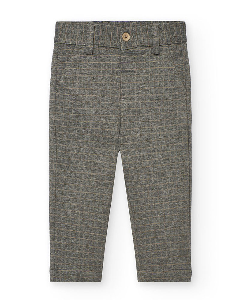 BOBOLI Knit trousers check for baby boy - 712099 BOBOLI Knit trousers check for baby boy - 712099