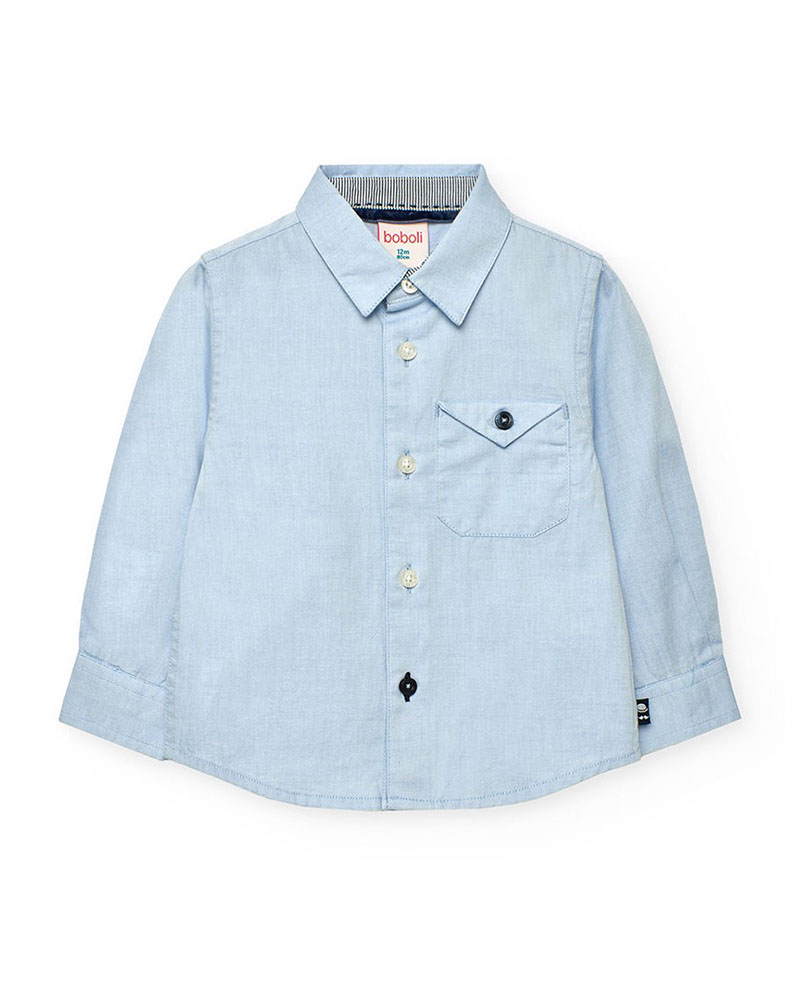 BOBOLI Oxford long sleeves shirt for baby -BCI - 712358