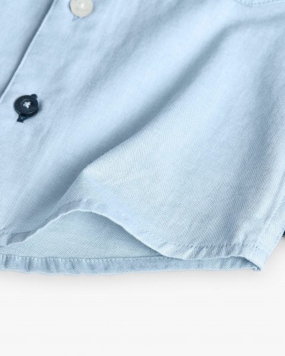 BOBOLI Oxford long sleeves shirt for baby -BCI - 712358