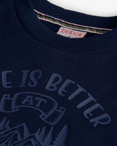 BOBOLI Fleece sweatshirt for boy -BCI - 522111