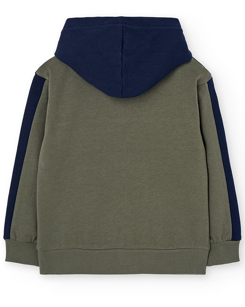 BOBOLI Fleece with hood sweatshirt for boy -BCI - 522122