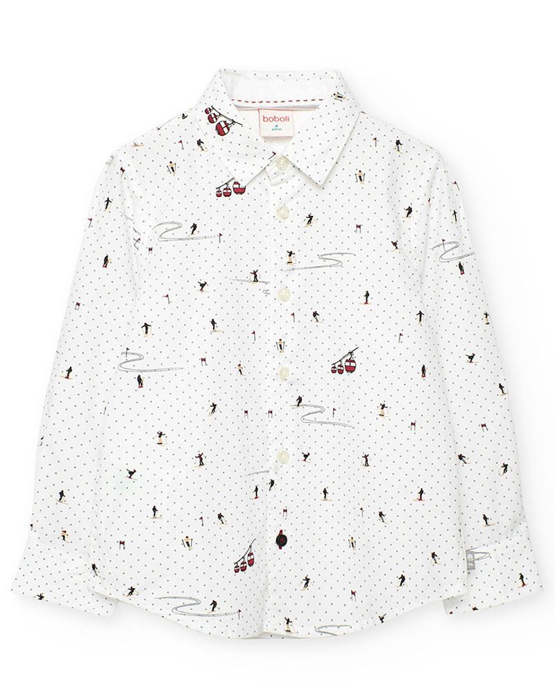 BOBOLI Poplin shirt printed for boy -BCI - 732305 BOBOLI Poplin shirt printed for boy -BCI - 732305