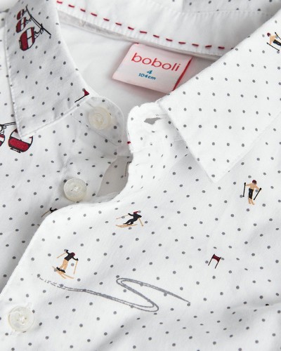 BOBOLI Poplin shirt printed for boy -BCI - 732305 BOBOLI Poplin shirt printed for boy -BCI - 732305
