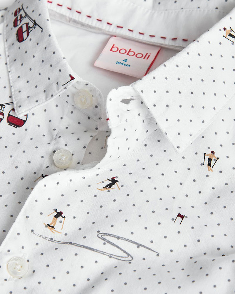 BOBOLI Poplin shirt printed for boy -BCI - 732305 BOBOLI Poplin shirt printed for boy -BCI - 732305