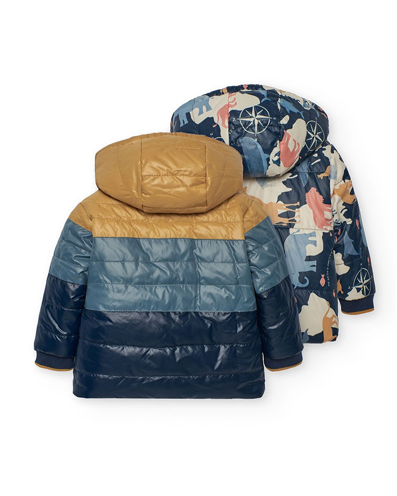 BOBOLI Reversible parka for baby boy - 302173