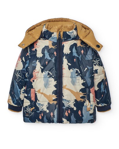 BOBOLI Reversible parka for baby boy - 302173