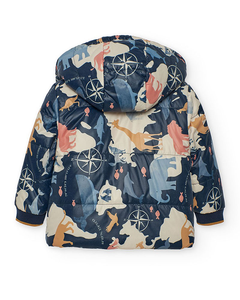 BOBOLI Reversible parka for baby boy - 302173