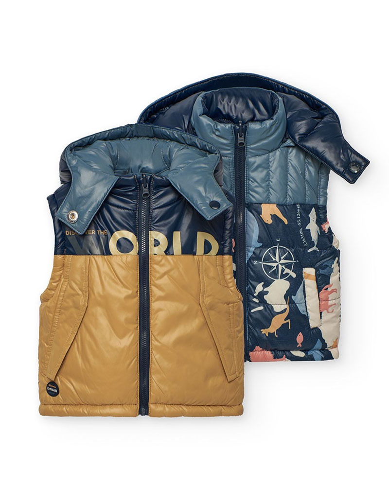 BOBOLI Vest reversible for baby boy - 302162