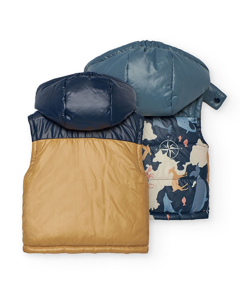 BOBOLI Vest reversible for baby boy - 302162