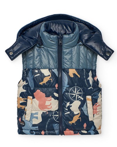 BOBOLI Vest reversible for baby boy - 302162