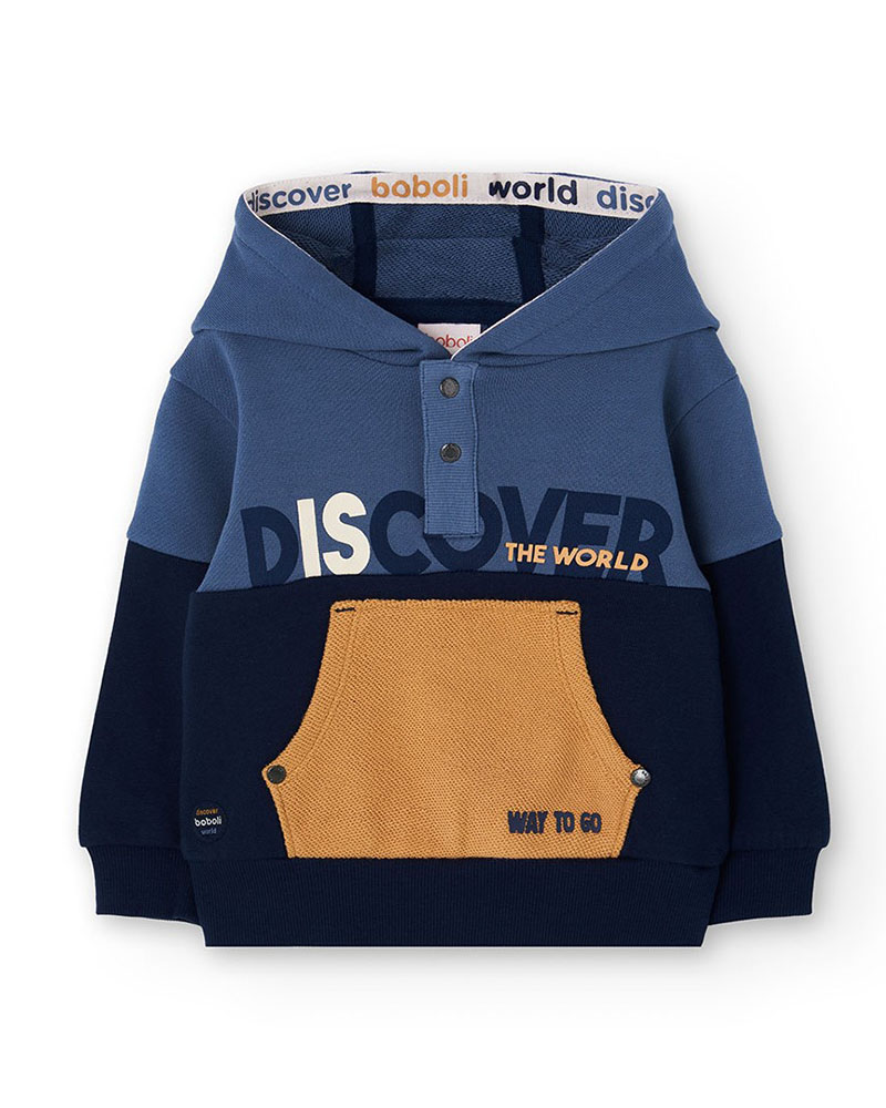 BOBOLI Fleece with pockets sweatshirt for baby boy - 302139 BOBOLI Fleece with pockets sweatshirt for baby boy - 302139