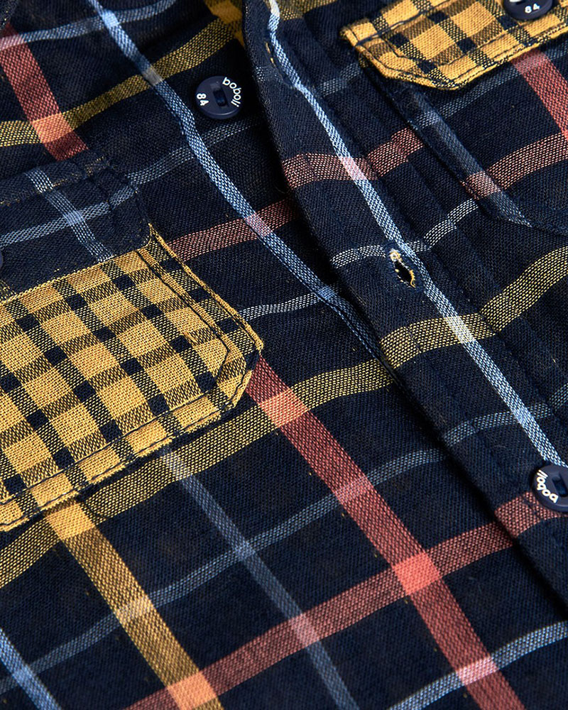 BOBOLI Long sleeves shirt check for baby -BCI - 302094