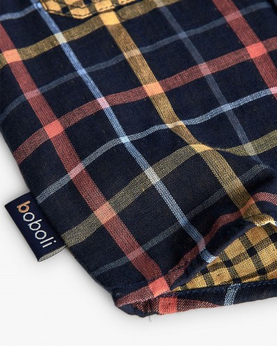 BOBOLI Long sleeves shirt check for baby -BCI - 302094