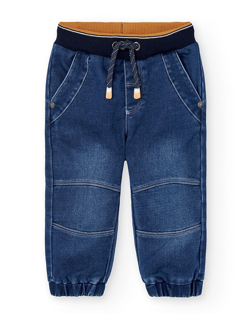 BOBOLI Denim trousers knit for baby boy -BCI - 302027 BOBOLI Denim trousers knit for baby boy -BCI - 302027