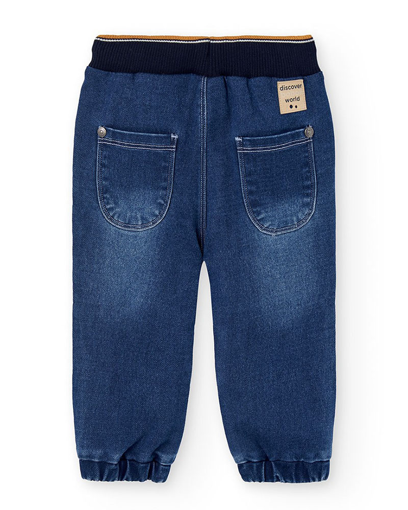 BOBOLI Denim trousers knit for baby boy -BCI - 302027 BOBOLI Denim trousers knit for baby boy -BCI - 302027