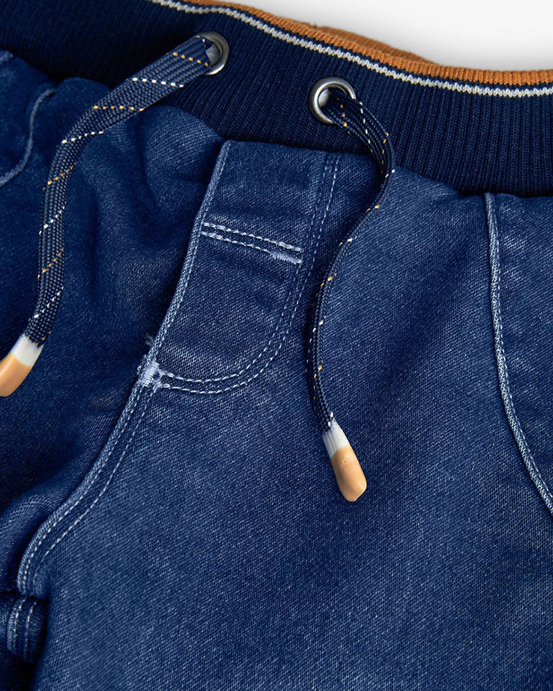 BOBOLI Denim trousers knit for baby boy -BCI - 302027 BOBOLI Denim trousers knit for baby boy -BCI - 302027
