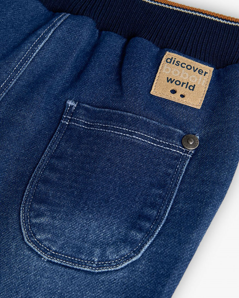 BOBOLI Denim trousers knit for baby boy -BCI - 302027 BOBOLI Denim trousers knit for baby boy -BCI - 302027