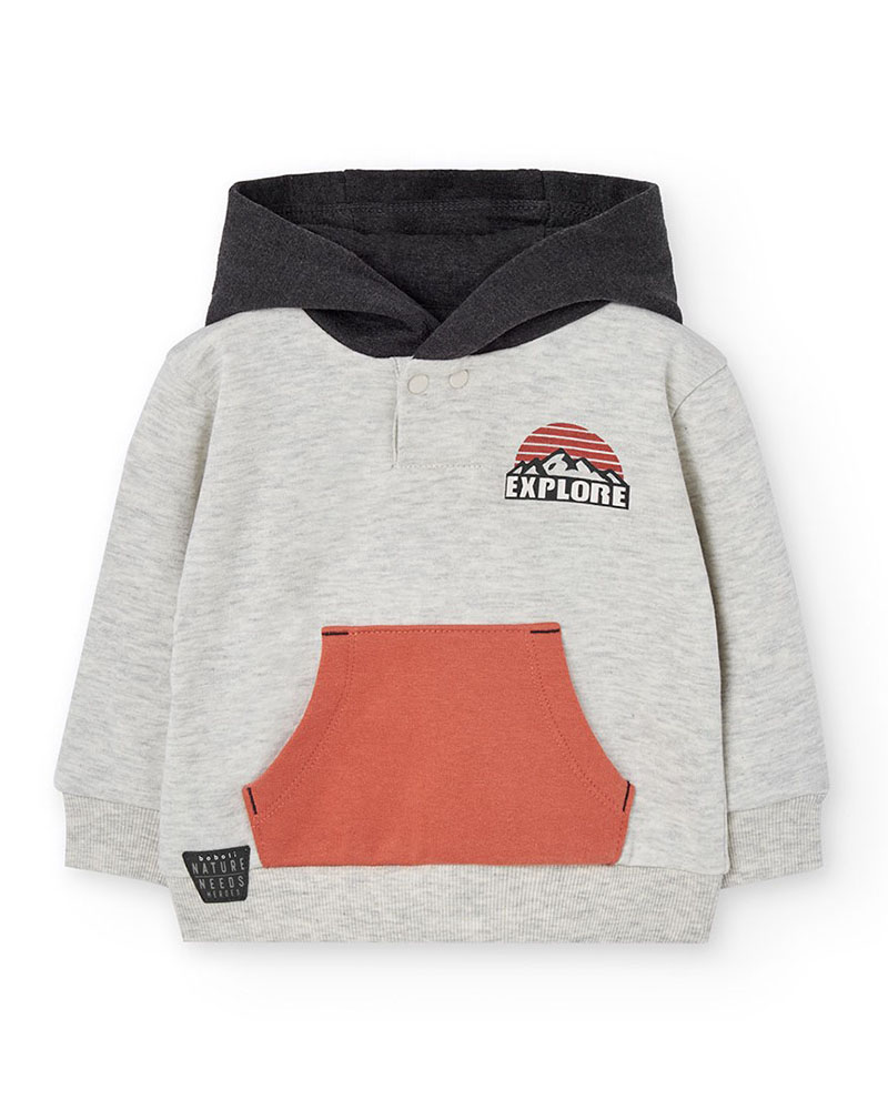 BOBOLI Fleece sweatshirt for baby boy -BCI - 312141