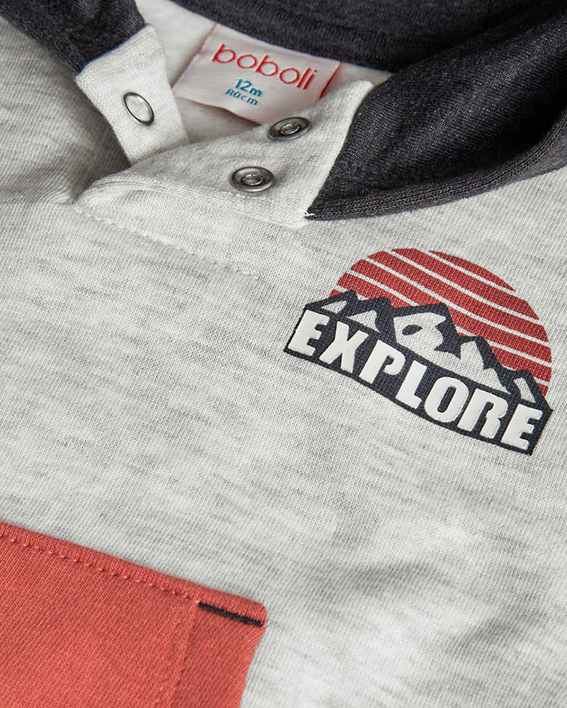 BOBOLI Fleece sweatshirt for baby boy -BCI - 312141
