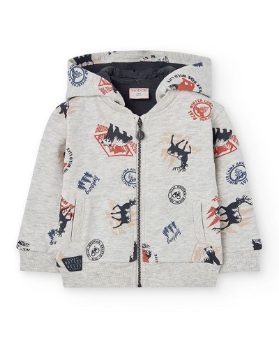 BOBOLI Fleece jacket printed for baby -BCI - 312107