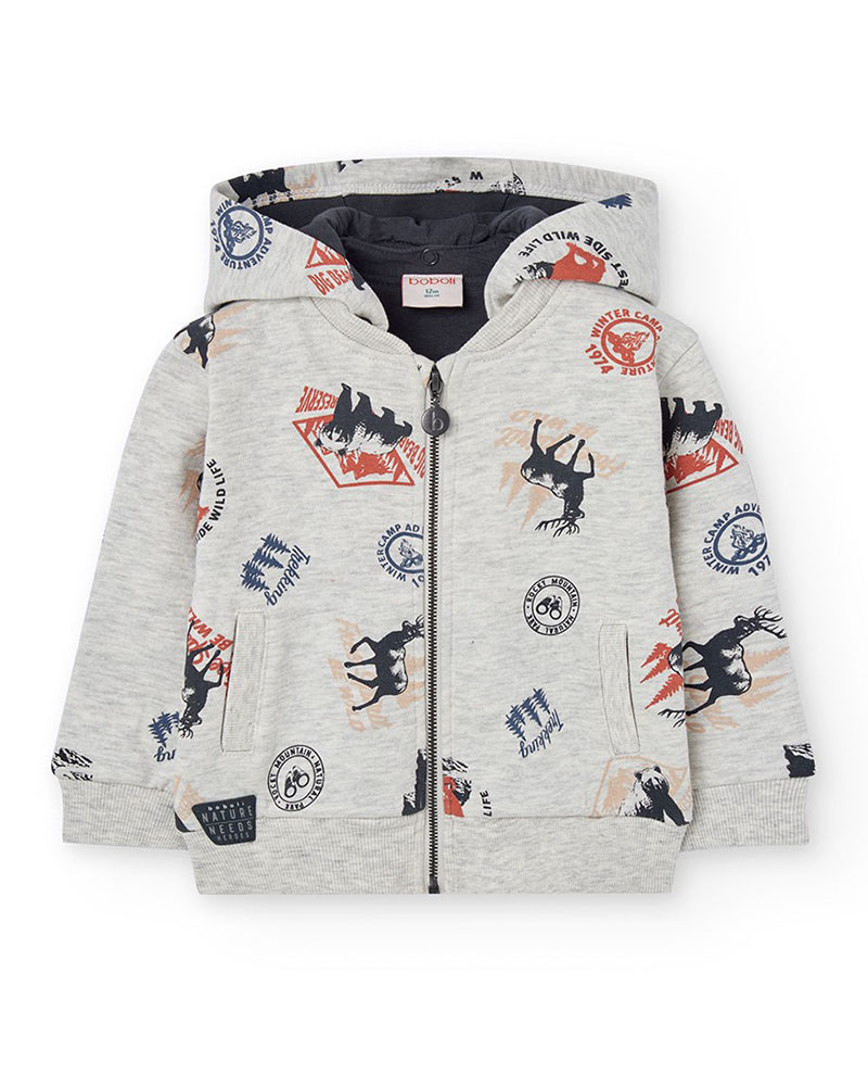 BOBOLI Fleece jacket printed for baby -BCI - 312107
