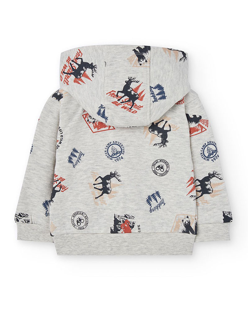 BOBOLI Fleece jacket printed for baby -BCI - 312107