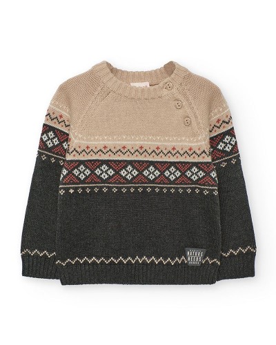 BOBOLI Knitwear pullover for baby boy -BCI - 312006