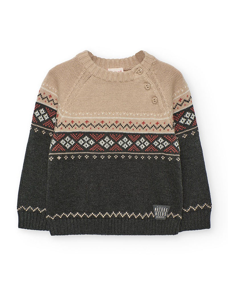 BOBOLI Knitwear pullover for baby boy -BCI - 312006
