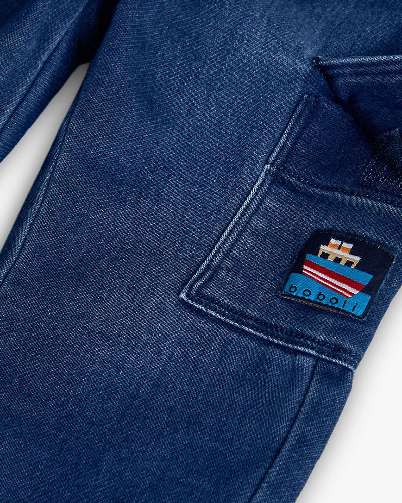 BOBOLI Denim trousers knit for baby -BCI - 322029