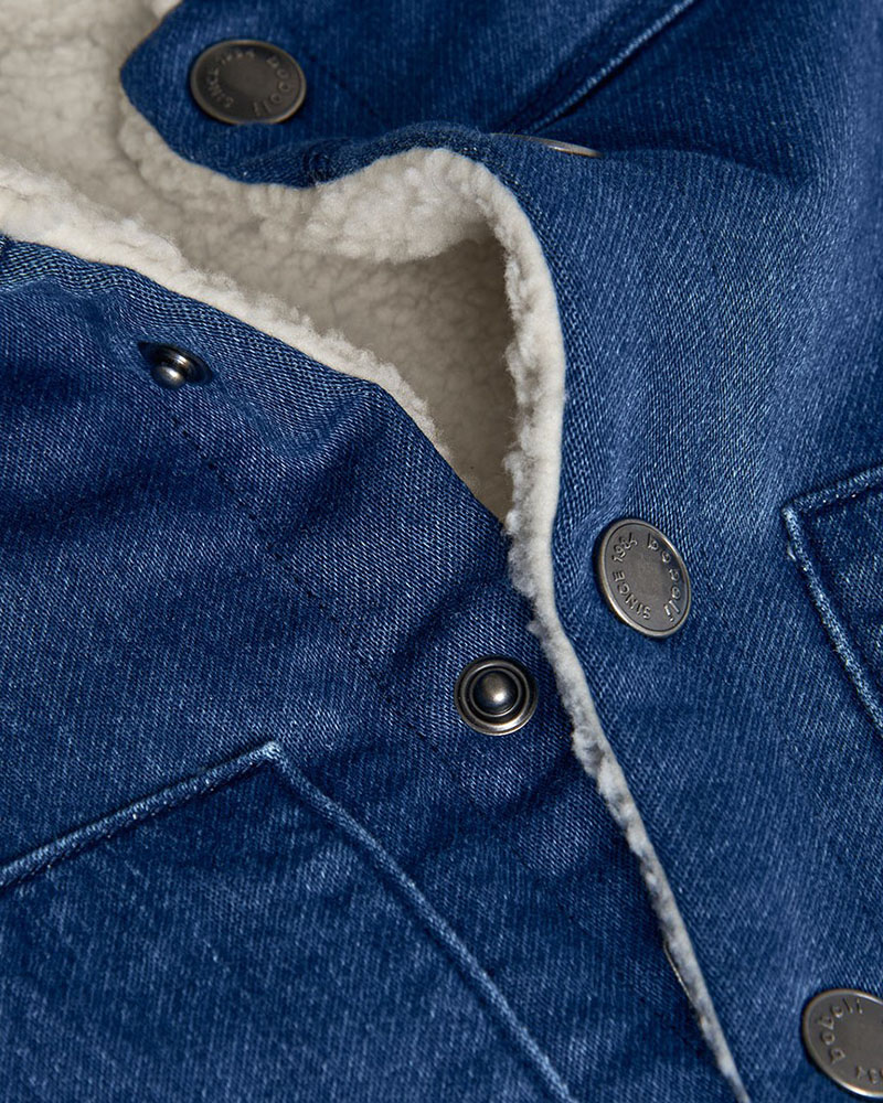 BOBOLI Denim jacket knit for baby -BCI - 322131