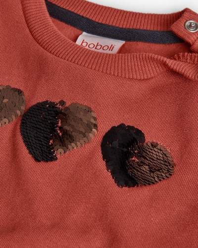 BOBOLI Fleece combined dress for baby -BCI - 212072 BOBOLI Fleece combined dress for baby -BCI - 212072