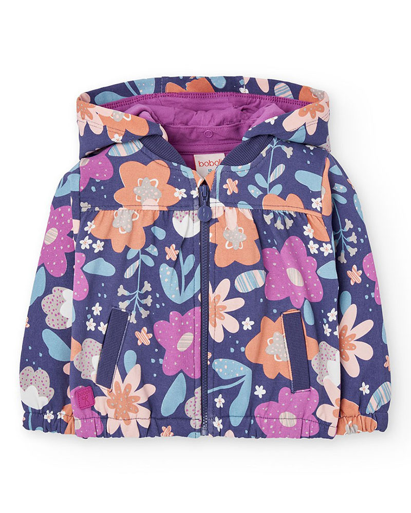 BOBOLI Fleece jacket floral for baby girl -BCI - 222152 BOBOLI Fleece jacket floral for baby girl -BCI - 222152