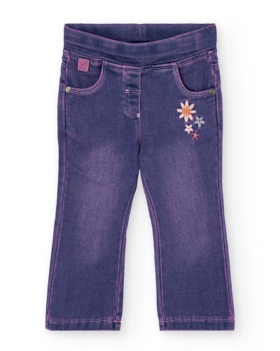 BOBOLI Denim trousers knit for baby girl -BCI - 222028 BOBOLI Denim trousers knit for baby girl -BCI - 222028